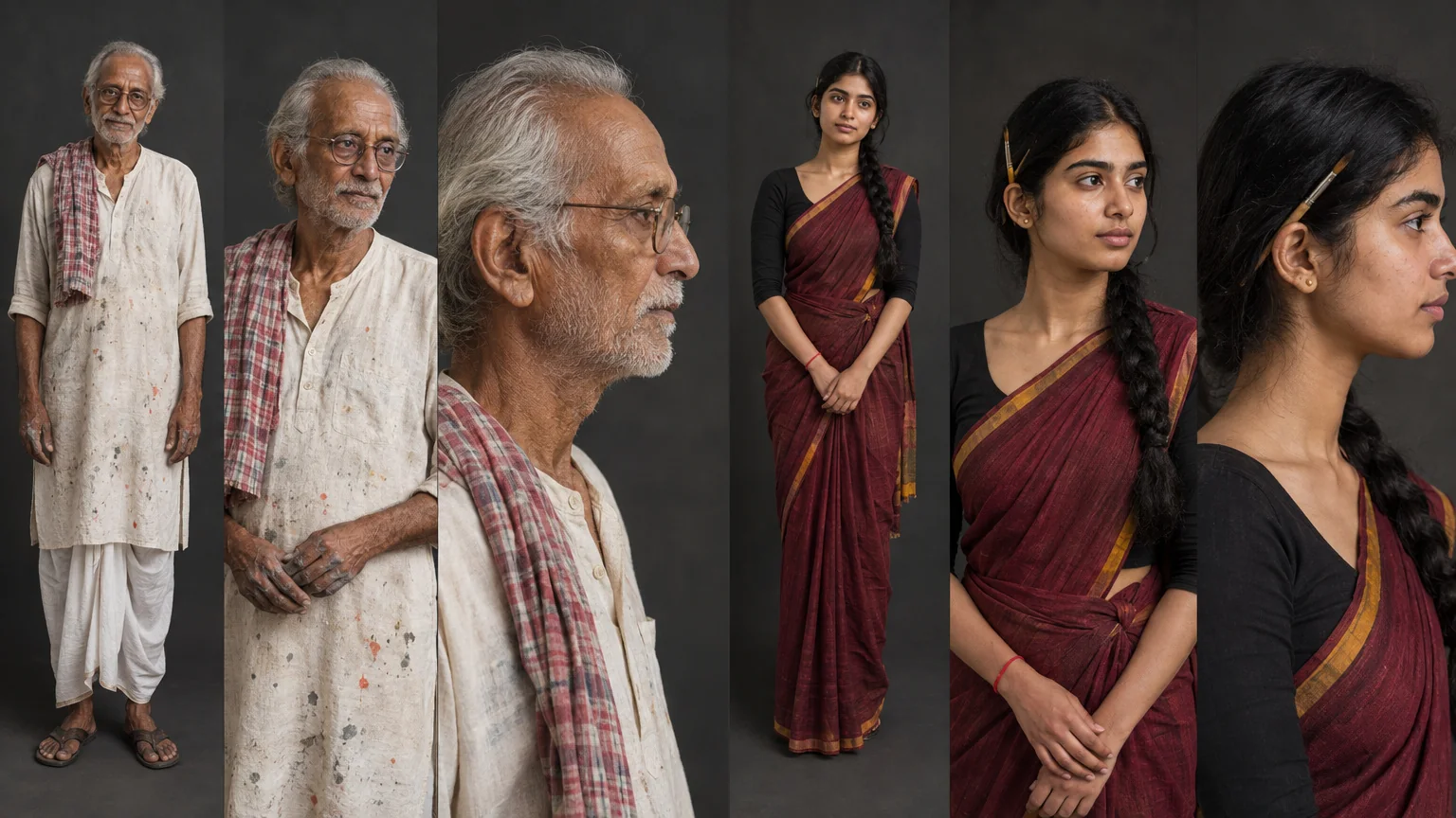 Character sheet: Haren Pal, 72, and his granddaughter Mitali, 19